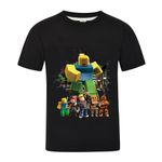 Thombase Boys T-Shirts 3D Cartoon T-Shirt Family Games Tops Tees for Boy Girl (Black 5, 130)