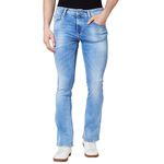 Spykar Mid Rise Bootcut Blue Jeans for Men (Size: 32)-MDRAF1BD001_Light Blue