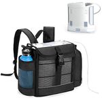 CURMIO Portable Oxygen Concentrator Backpack Compatible with Inogen One, Oxygo, Caire Units, SimplyGo Mini, POC Travel Bag for Machine and Accessories, Black