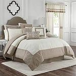 Vue Bensonhurst Bedspread Coverlet, Matelasse, Oversized, Embossed Medallion Pattern, 114 x 104 Inches, Full Size, Ivory