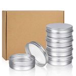 Sopito Aluminum Tin Cans, 24pcs 60ml/2oz Metal Round Tins Small Tin Screw Lid Containers Empty Travel Tins for Candles, Salve, Cosmetics