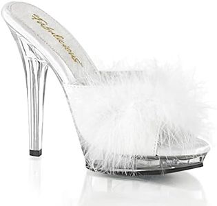 Pleaser LIP-101-8, Sandali con Punta Aperta da Donna Bianco Size: 45 EU