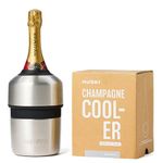 Huski Champagne Cooler | New | Award-Winning Iceless Design with Detachable Bottle Stopper | Keeps Wine Cold up to 6 Hours | Fits Most 750ml Champagne, Prosecco & Sparkling Wine Bottles (Stainless)