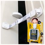 Door Buddy Child Proof Door Lock & Cat Door Stopper. Adjustable Door Strap Latch to Baby Proof Door & Keep Toddler out of Cat Food & Litter Box. Easy Pet & Baby Gate with Cat Door Interior Alternative.