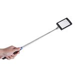 Joyzan Telescoping Inspection Mirror, Alloy Steel LED Lighted Rectangle Flexible 360 Swivel Tool Mechanic Inspecting Checking Vehicle Car Eyelashes Mouth Small Details Parts Observing Oral Cavity