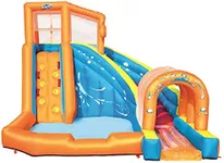 Bestway Hurricane Tunnel Blast Inflatable Water Park Play Center | Includes Big Water Slide, Water Blob, Climbing Wall, and Pool Area | Outdoor Summer Fun for Kids & Families