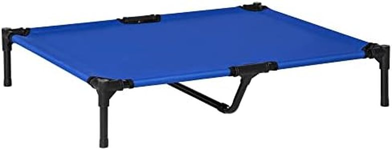 PawHut Portable Elevated Pet Bed to Raise Relax Area for Dogs and Cats with Metal Frame (Large)