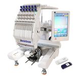 UncleSeam 15-Needle Commercial Embroidery Machine, 12"x 8" Embroidery Area, Easy to Use for Flat Embroidery, Hats, T-Shirts, Auto Color Change & Trim, Supports WiFi/USB Transfer (15 Machine+Software)