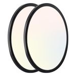 hykolity 2 Pack 9 Inch Selectable CCT LED Round Flat Panel Light, 18W 1800LM 3000K/4000K/5000K, Flush Mount Ceiling Light with Edge Lighting for Kitchen