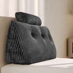 Z-hom Large Wedge Back Pillows, Headboard Triangular Rest Reading Pillow, Lumbar Support Cushion Waist Backrest, Soft Sofa Daybed Positioning Bolster (100 * 50 * 20CM)