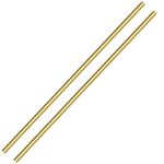 2PCS 6mm Brass Rod, Metal Solid Round Brass Rod Pin Lathe Bar Stock for RC Model Airplane Helicopter DIY Craft - 300mm Length