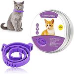 Cat Calming Collar,Adjustable Cat Collar Natural Calm Treatment,15 Inches for Most Cat(Purple,Lavender Scent)