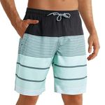 ELETOP Mens Swimming Shorts Quick Dry，Board Shorts Men with Pockets and mesh Liner，Mens Swimming Trunks S-4XL