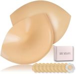 Auteek Double-Sided Sticky Bra Inserts, Invisible Lift Self Adhesive Boob Pads Push up Breast Pads Reusable Washable