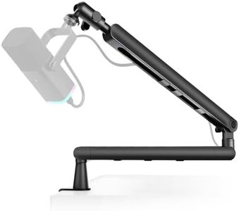 Aumerage Microphone Boom Arm - Adjustable Low Profile Mic Stand with Desk Clamp, Screw Adapter & Cable Management for Podcast/Streaming/Gaming Studio BM88