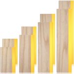 Gisafai 8 Pcs 4 Sizes Screen Printing Squeegee 75 Durometer Wooden Ink Scraper Rubber Art Squeegee Silk Stencil Printing Scraper for Hand Printing Fabric Supplies, 5.9 Inch 9.5 Inch 13.8 Inch 18 Inch