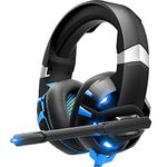 GIZORI Xbox Headset, Gaming Headset with 7.1 Surround Sound Stereo, PS4 Headset with Noise Canceling Mic & LED Light, Compatible with Xbox Series X/S, PS4, PS5, PC