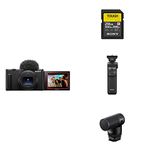 Sony Vlog Camera ZV-1 II + Sony 256GB SF-G Series Tough Memory Card + Sony GP-VPT2BT Handgrip + Sony ECM-G1 Shotgun Microphone