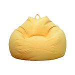 Bean Bag Chair Cover Only without Filling for Kids and Adults - Stuffed Animal Storage Plush Toys Bean Bag Cover - Comfortable Washable Soft Linen, Indoor Lazy Sofa Bean Bag Cover