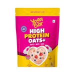 Yogabar Highest Protein Oats 350g | Fruits Nuts Seeds | 23g Protein | Complete Protein Blend Whey + Soy | With Probiotics for Better Absorption | Fiber-Rich | Helps in Weight Management