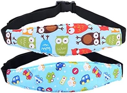 Alivio del Cuello del Asiento de coche para Bebé de 2 Piezas y Soporte para la Cabeza, Asiento para el Automóvil del Cochecito Soporte para la Cabeza Durmiente para Pequeños Niños Infantes (Azul)