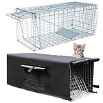 Live Animal Trap Cage with Cover, C