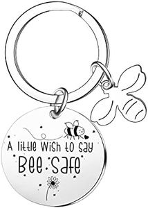Portachiavi con scritta "Be Safe" per donne e ragazze, regalo per sorella, figlia, amici, ape, a Little Wish To Say Bee Safe, Sicuro per api, Etichettalia unica