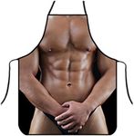 Beauy Girl Sexy Apron Funny Novelty Muscle Man Kitchen Apron Cooking Baking Pottery and Grilling Apron, Creative Thanksgiving for Men Boyfriend (Muscle Man)