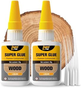Wood Super Glue Liquid, Clear Instant Cyanoacrylate Adhesive for Wood Crafts Repair Woodworking, All Purpose CA Glue for Shoe Ceramic Plastic Leather Glass Model Metal Pottery Aquarium Porcelain Stone