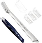 Tweezerman Exclusive Eyebrow Razor & Evening Blue Mini Slant Tweezer