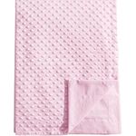 david's kids Minky Baby Throw Blanket for Girls, 50x60 Inches Soft Lightweight Micro Fleece Blanket with Double Layer, Dotted Backing, Breathable Receiving Blanket for Newborns, Pink