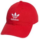 Adidas Originals Men's Relaxed Strapback Cap, Vivid Red/White, One Size