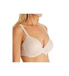 Maidenform One Fab Fit Underwire Bra, Push-Up T-Shirt Bra, Modern Demi Bra, Lightly Padded Bra with Convertible Straps, Sandshell, 32C