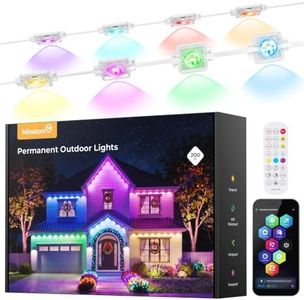 Permanent Outdoor Lights for House, 200ft RGBW 100+ Modes Christmas Lights