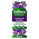 Zoflora Midnight Blooms Concentrated Multipurpose Disinfectant Liquid, Antibacterial Multi-surface Cleaner, Pet-Friendly, Kills 99,9% of Bacteria & Viruses, 1 x 500ml