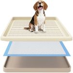 Dog Pee Pad Holder for Small and Medium Dogs, Two-Layer Mesh Dog Potty Tray, Indoor Puppy Pad Holder for Potty Training, Gentle on Paws, Easy-Clean Leak-Resistant Fits 22 × 22 Inches Pee Pads