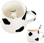 BigNoseDeer Cute Ceramic Cow Mug wi