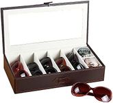 Glasses Organizer Leather Transpare