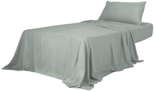Dreamz Ultra Soft Bed Sheet Set with 1 Pillowcase, Cool Breathable Fabric, Elastic-Edged Fitted Sheet, Hypoallergenic, Anti-Wrinkle, Machine Washable(Single, Grey)