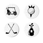 Myartte Creative Golf Ball Marker Soft Enamel Golf Markers Fit with Golf Hat Clip Golf Divot Tool 24.4MM Assorted 5 Pcs (Golf Club)