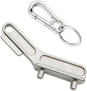 LUOKE Boat Gas Cap Key, Stainless Steel Deck Filler Cap Keys, Marine Fuel Tank Cover Key Compatible with Bayliner, Sea Ray Yachts, Fits 1-1/4" & 1-1/2" Deck Fill Covers with Keychain