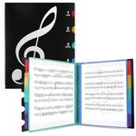 JIANTA A4 Music File Folder 60Pages, Writable Choir Folder, Music Folder for Sheet Music, Presentation Folder for Piano Performance, Blank Plastic Concert Choral Folder