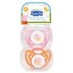 Premium Peppa Pig Baby Soothers - 6-18 Months Baby Pacifiers with Sterilising Case - Soft Silicone BPA Free Soothers - 2 Pack Peppa Pig Dummy - Baby Essentials - Solution EU