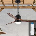 EKIZNSN 42'' Outdoor Ceiling Fans Waterproof with Light for Patios/Gazebo/Pergola, 16-feet Extension Cord Included