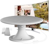 Outdoor TV Antenna - RV TV Antennas Roof Mounted, RV TV Antenna Amplified Digital HD TV Antenna - for Camper, RV Trailer Truck Caravan Boat - 32.8FT Coax HDTV Cable(White)