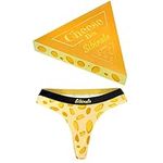 Sibinulo - Women Funny Cheese Tangas Strings, Best Gift For All Occasion, Cotton, 1 pair, Size L