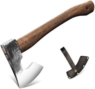 Dream Reach Hatchet Axe 14.5" Camping Hatchet, Hand Forged Axe with Sheath Bushcraft Axe with Carbonized Handle, Hand Forged Carving Axe, Splitting Hatchet for Chopping Wood, Gardening