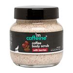 mCaffeine Berries & Coffee Body Scrub for Tan Removal | Creamy Body Scrub for Dry Skin | Exfoliating Scrub for Body for both Women and Men - 200gm