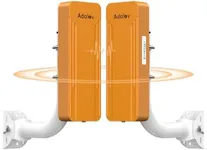 CPE468 Dual Band Wireless Bridges with Bracket Mounts, 3KM Long Range Gigabit WiFi Bridge, 2.4GHz & 5.8GHz Outdoor Wireless Ethernet Bridge for Point-to-Point and Point-to-Multipoint Network Extend