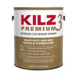 KILZ Premium High-Hide Stain Blocking Interior/Exterior Latex Primer/Sealer, White, 1-gallon